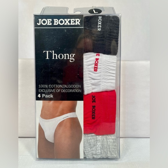 Joe Boxer Underwear & Socks Nwt 4 Pack Of Thongs By Joe Boxer Size